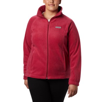 Columbia Jas Dames, Benton Springs Full Zip Plus Size Rood Paars, 03OKPLFTQ